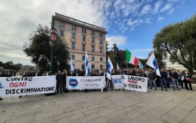 MINIFESTAZIONE UGL FERROVIERI VENETO, IN PIAZZA CONTRO IL GREEN PASS