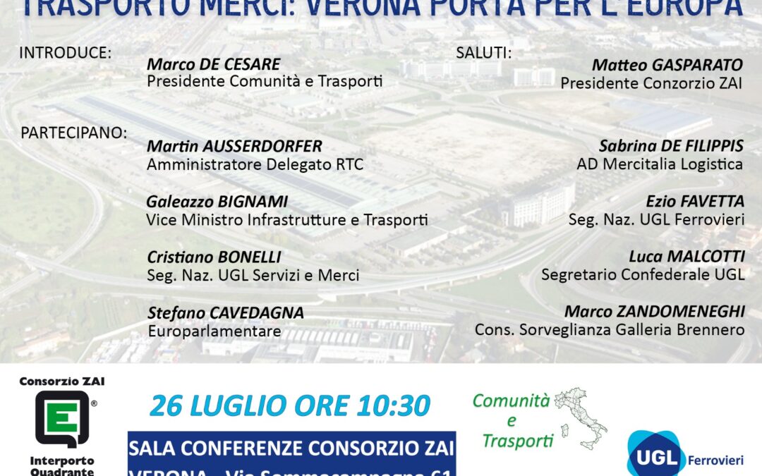 TRASPORTO MERCI: VERONA PORTA PER L’EUROPA